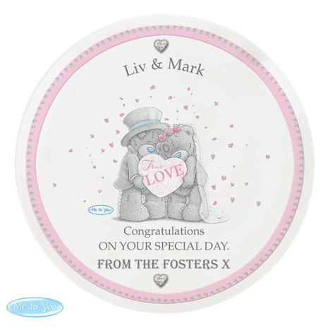 Personalised Me to You Bear Wedding Couple Plate £15.99